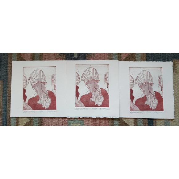 Signed and Numbered Original Intaglio Prints "Adornments" Limited Edition of 20 - Picture 9 of 12